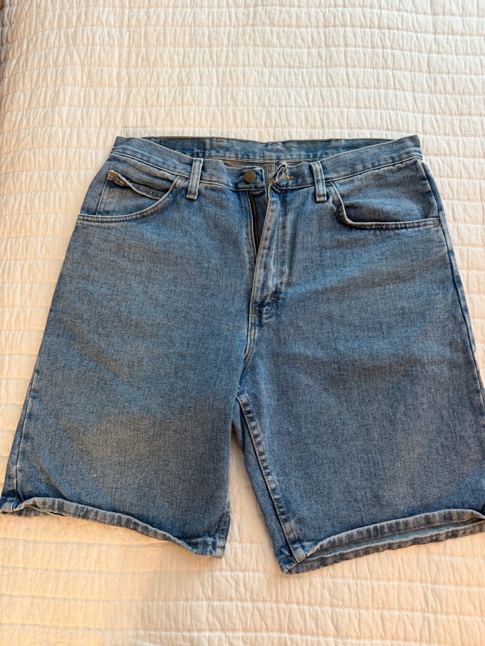 Wrangler Blue Denim Cutoff Shorts